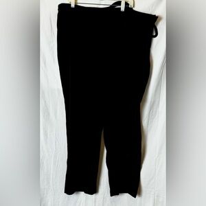 Talbots Women’s Velvet Wide Leg Plus Size Pants Black Size 24W